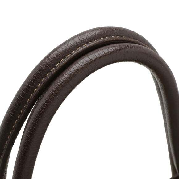 HERMES Garden MM Tote Bag, Handbag, Shoulder Tote, Toile H Leather, Beige, Da... - Picture 6 of 9